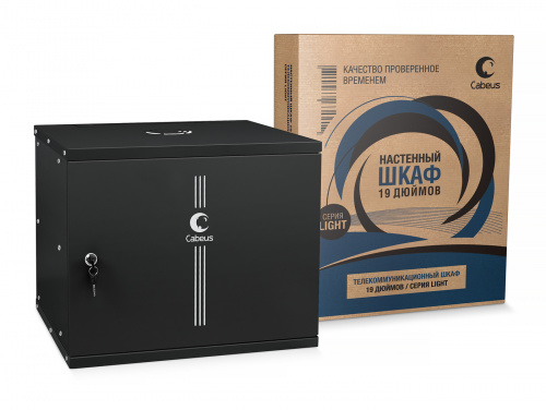 Настенные шкафы Cabeus WSC-05D-9U55/45m-BK