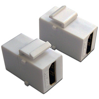LANMASTER LAN-OK-HDMI-V-WH Модуль Keystone, HDMI, мама-мама, 180 градусов, белый