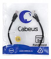 Патч-корды Cabeus PC-UTP-RJ45-Cat.5e-0.3m-BK