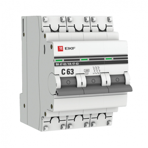 Автоматические выключатели EKF mcb4763-3-63C-pro