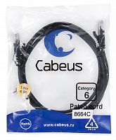 Патч-корды Cabeus PC-UTP-RJ45-Cat.6-1.5m-BK