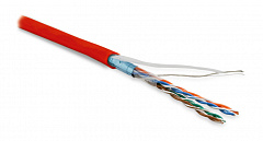 Hyperline FUTP4-C5E-P26-IN-LSZH-RD-100 (100 м) Кабель витая пара, экранированная F/UTP, категория 5e