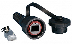 Hyperline PLUG-IE-8P8C-PV-C6-SH Промышленный разъем RJ-45 (8P8C) под витую пару, IP67, категория 6,
