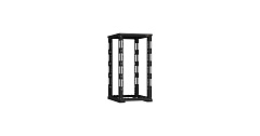 TLK TRD-246080-R-BK Монтажная стойка двухрамная с разборной рамой 19