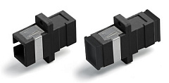 Hyperline FA-P01Z-SC/SC-N/BK-BK Оптический проходной адаптер SC-SC, MM, simplex, корпус пластиковый