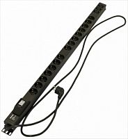 Блоки силовых розеток Hyperline SHE-15SH-3IEC-B-2.5EU