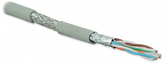 Hyperline SFTP4-C6A-S23-IN-LSZH-GY-500 (500 м) Кабель витая пара  S/FTP, категория 6a, 4 пары