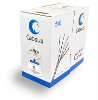 Cabeus FTP-4P-Cat.5e-SOLID-GY Кабель витая пара FTP (F/UTP), категория 5e, 4 пары, 305 м