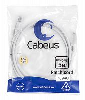 Патч-корды Cabeus PC-UTP-RJ45-Cat.5e-1.5m-WH