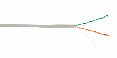 NETLAN UEC-UU002-5-PVC-GY-5 Кабель ULAN U/UTP 2 пары, Кат.5, 100МГц, одножильный, внутренний