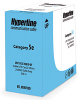 Hyperline UUTP2-C5-S24-IN-PVC-GY-500 (500 м) Кабель витая пара, неэкранированная U/UTP, категория 5
