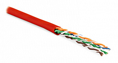 Hyperline UUTP4-C5E-P24-IN-LSZH-RD-100 (100 м) Кабель витая пара, U/UTP, категория 5e, 4 пары