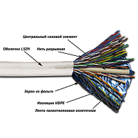 TWT-5EFTP25-LSZH Кабель TWT FTP, 25 пар, Кат.5e, LSZH, 305 метров, белый
