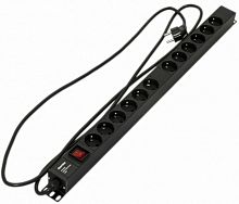 Блоки силовых розеток Hyperline SHE-12SH-S-2.5EU