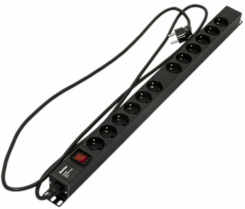 Блоки силовых розеток Hyperline SHE-12SH-S-2.5EU