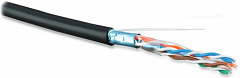 Hyperline FUTP4-C5E-S24-OUT-PE-BK-500 (500м) Кабель витая пара экранированная F/UTP, кат. 5e, 4 пары