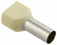 IEK UTE10-D10-0-100 Наконечник НШвИ 2х10-14 слоновая кость НГИ2 (100шт)