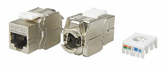 Hyperline KJ8-8P8C-C5e-180-TLS-SH-F-WH Вставка Keystone Jack RJ-45(8P8C), категория 5e, экранированн