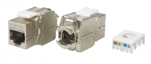 Модули Keystone Jack Hyperline KJ8-8P8C-C5e-180-TLS-SH-F-WH