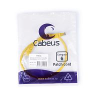 Патч-корды Cabeus PC-UTP-RJ45-Cat.6-0.5m-YL-LSZH