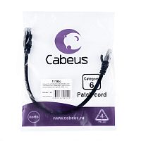 Патч-корды Cabeus PC-UTP-RJ45-Cat.6-0.3m-BK-LSZH