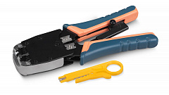Cabeus HT-500R Инструмент обжимной для RJ-45 (8р8с), RJ-11/12 (6р6с, 6р4с, 6р2с), профессиональный, 
