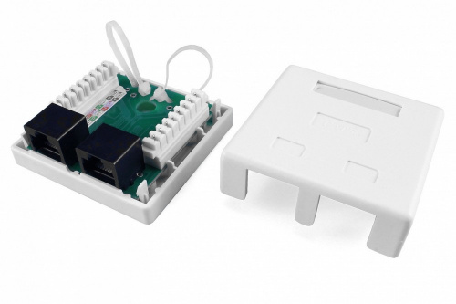 Компьютерные розетки Hyperline SB1-2-8P8C-C6-WH