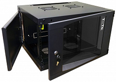 TWT TWT-CBWNG-6U-6x6-BK Шкаф настенный Next, 6U 550x600, стеклянная дверь, черный