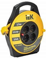 IEK WKP15-16-04-10 Катушка УК10 с т/з 4 места 2Р+PЕ/10м 3х1,5 мм2 'Industrial'
