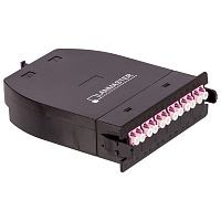 LANMASTER LAN-MCSB-1M-12LC/OM4 MPO кассета OM4, 12xLC, тип B, низкие потери, черная