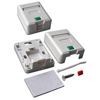 Корпуса розеток LANMASTER LAN-SA1/S-WH