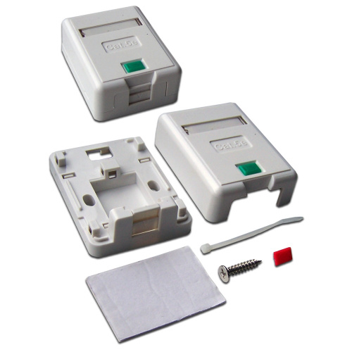 Корпуса розеток LANMASTER LAN-SA1/S-WH