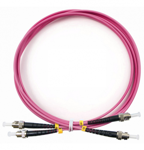 Патч-корды оптические Cabeus FOP-50-OM4-ST-ST-1,5m