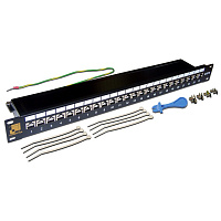 LANMASTER LAN-PPL24S6 Патч-панель 24 порта, STP, кат.6, 1U
