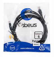 Патч-корды Cabeus PC-UTP-RJ45-Cat.6-3m-BK