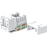 LANMASTER LAN-OK45U6/90P-WH Модуль Keystone, RJ45, кат.6, UTP, 90 градусов, со встроенной шторкой, б