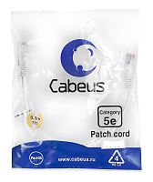 Патч-корды Cabeus PC-UTP-RJ45-Cat.5e-0.3m-WH-LSZH