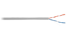NETLAN CCA-UU002-5-PVC-GY Кабель U/UTP 2 пары, Кат.5, 100МГц, одножильный, CCA (омедненный алюминий)