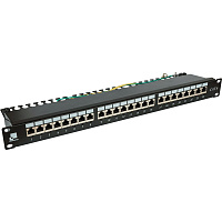 LANMASTER LAN-PPi24S6 Патч-панель 24 порта с индикаторами, STP, кат.6, 1U