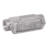 ДКС 6030-50 Коробка протяжная алюминиевая, 2 ввода 180°, М50х1,5 ,IP55,171х62х71мм