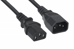 Cabeus PC-189-VDE-1.0-1.2M Кабель питания монитор-компьютер IEC 320 C13 - IEC 320 C14, 3x1.0 кв.мм,