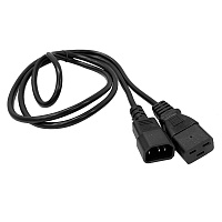 LANMASTER LAN-PP19/14-0.5-BK Шнур питания C19-C14, 3х0.75, 220В, 10А, черный, 0.5 метра