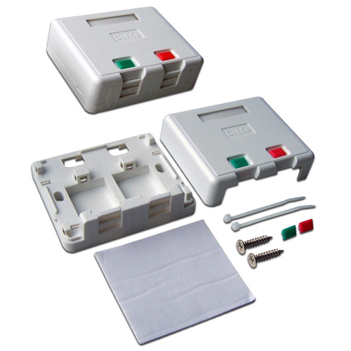 Корпуса розеток LANMASTER LAN-SA2/S-WH