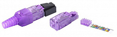 Hyperline PLUD-8P8C-S-C6-VL Разъем RJ-45 (8P8C) под витую пару, полевая заделка, категория 6, неэкра