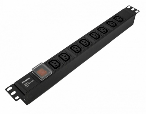 Блоки силовых розеток Hyperline SHE19-8IEC-S-IEC