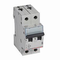 LEGRAND 403877 Автоматический выключатель TX3 6000, 10 кА, тип характеристики B, 2П, 230/400 В~, 32А