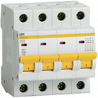 IEK MVA20-4-050-C Выключатель автоматический четырехполюсный 50А С ВА47-29 4.5кА