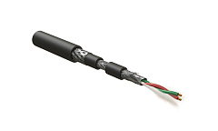 Hyperline PFDP-SF-1x2x22/7-ARM/W-SHF1/SHF2-BK (500 м) Кабель для шины PROFIBus-DP, 1x2x22 AWG, много