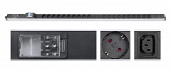 Cabeus PDU-16-10S-10C13-B-T Блок розеток вертикальный, 10 розеток Schuko, 10 розеток IEC 320 C13