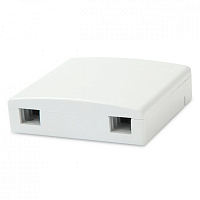 Hyperline FO-WB86-FTTH-2UN-WH Оптическая абонентская розетка (без адаптера), совместима с адаптерами